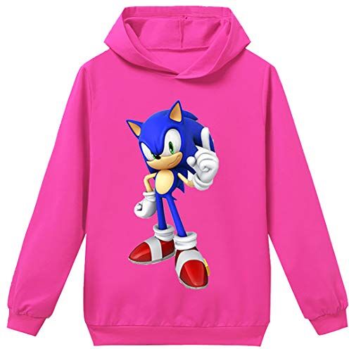 Silver Basic Unisex Felpa con Cappuccio Manica Maglietta Lunga Hoodie,Rosa Rosso A-1,170