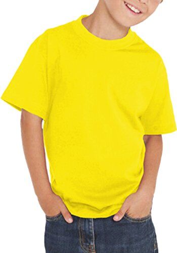 Fermento Italia Maglietta T-Shirt Bimbo Bimba 100% Cotone 150 Grammi JHK MOD. TSRB TSRK 150 (9-11 Anni, Giallo)