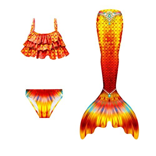 shepretty Coda di Sirena con Bikini per Bambina Set Bikini,wpM5,110