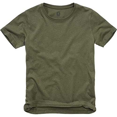 Brandit Kids T-Shirt, T-shirt Unisex Bambini e Ragazzi, Verde (Olive), S 122