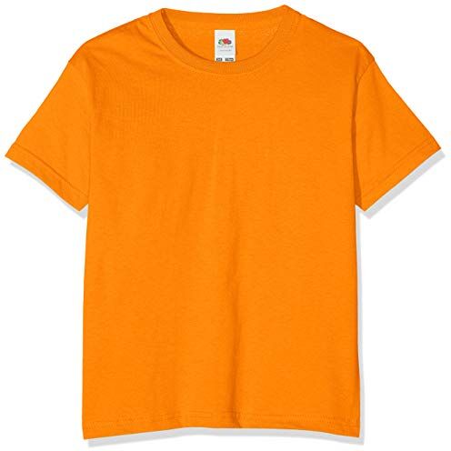 Fruit of the Loom T-Shirt Bambino, Arancione (Orange), 7-8 Anni (Manufacturer Size:30)