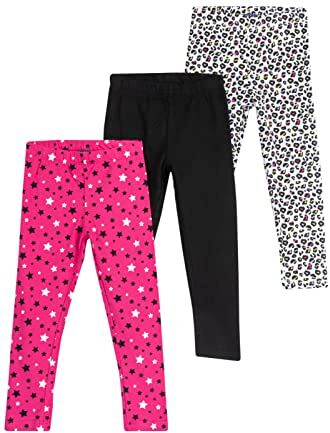 Chicco Set di Leggings in cotone, Pantaloni sportivi Bambine e ragazze, Fucsia, 6 anni (pacco da 3)