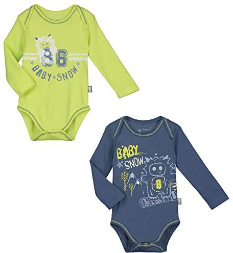 Petit Béguin Set di 2 body a maniche lunghe Bambino Ragazzo babysnow – Taglia – 6 mesi (68 cm)