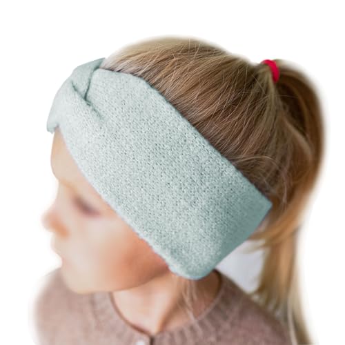 PaPIerDraCHeN Fascia per capelli per bambini in maglia – turchese – comoda ed elegante con nodo – accessorio perfetto per ragazzi e ragazze