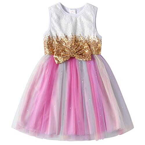 VIKITA Vestito Cotone Stampa Principessa Tulle Tutu Festa di Compleanno Abito Bambina Sh4868 2-3 Anni