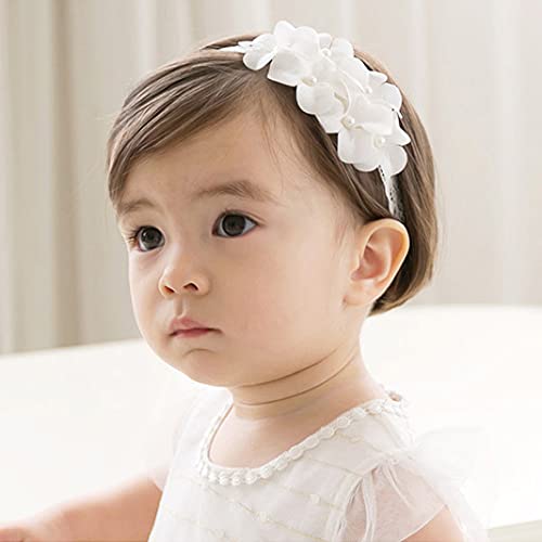 Fashband Baby Girl Nylon Fasce elastiche per capelli a fiori Fascia morbida a turbante per bambini neonati e bambini piccoli