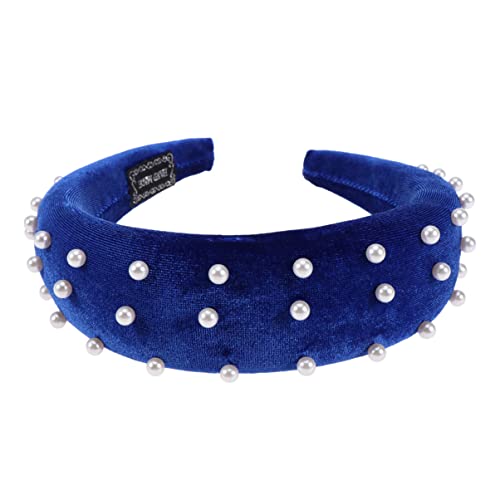 FOMIYES Matrimonio Decorazioni Strass Ragazza Ispessimento Forniture Fasce Decorazione Accessori Della Signora Faux per Le Donneblu Lanugine Imbottita in Elastici Scrunchies