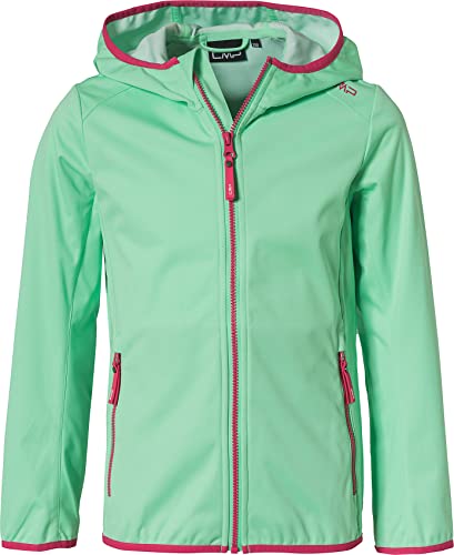 CMP Softshell jacket with fixed hood, Girl, Menta, 152