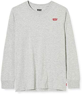 Levis Lvb L/S Batwing Chesthit Tee, Maglietta Bambini e ragazzi, Grigio (Grey Heather), 12 anni