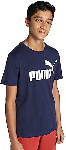 Puma Maglietta con logo Ess B Maglietta, Bambini e ragazzi, Blu, 152 EU