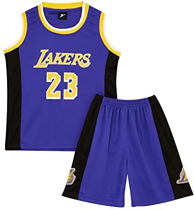 Huniam Magliette e Pantaloncini da Basket, Senza Maniche Maglia Completo Basket Bambino, Completo Pallacanestro Ragazzo 2 Pezzi per Bambini (Viola, 5-6 Anni)