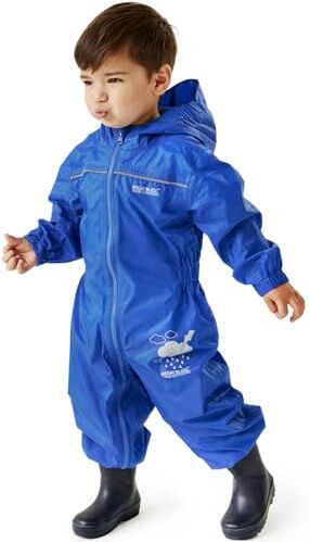 Regatta Puddle IV, Tuta Integrale Impermeabile, Unisex Bambini e ragazzi, Oxford Blue, 18 mesi-24 mesi