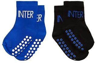 Inter , Set Calzini Neonato, 2 Pezzi Unisex-Bimbi 0-24, Nerazzurro, 21-22