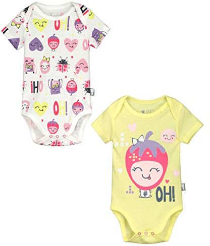 Petit Béguin Set di 2 body Bambino Ragazza Maniche Corte Jolie – Taglia – 24 mesi (92 cm)