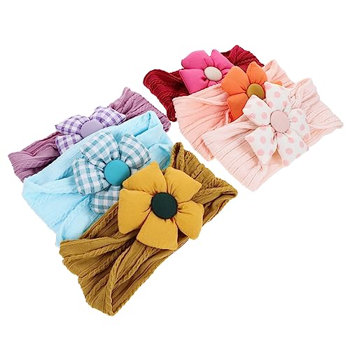 TOYANDONA 6 Pz Fasce Per Neonati Di Fiori Per Bambina Di Fiori Per Bambino Fasce Per Bambine Elastica Per Bambini Ragazza Cotone Per Neonata