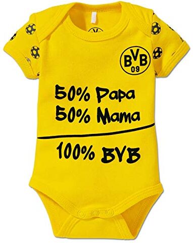 Borussia Dortmund Pagliaccetti 100% Bvb, Industrial Unisex Bimbi 0 24, Nero-giallo, 74 80