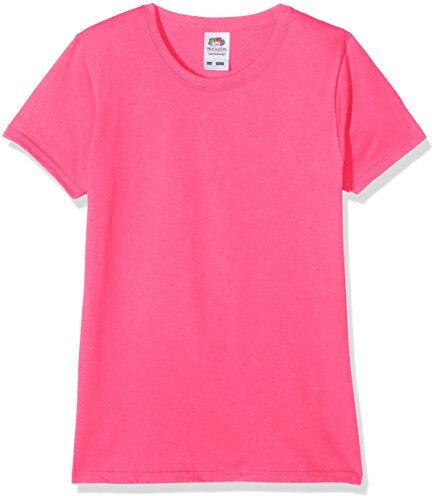 Fruit of the Loom Valueweight, T-Shirt Bambina, Rosa (Fuschia 57), 7-8 anni (Dimensioni Produttore:30)