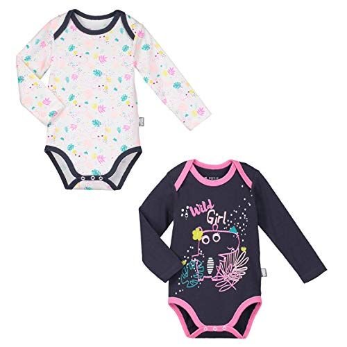 Petit Béguin Set di 2 body a maniche lunghe Bambino Ragazza Jolie Hipo – Taglia – 6 mesi (68 cm)