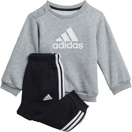 Adidas Badge of Sport Set Sportivo, Medium Grey Heather/White, 0 Mesi Bimbi