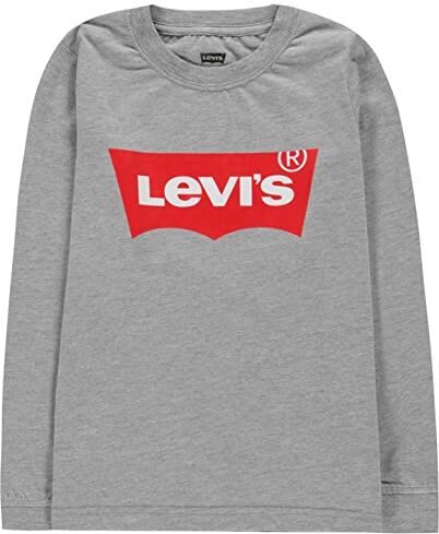 Levis Lvb L/S Batwing Tee, Maglia a maniche lunghe Bambini e ragazzi, Grigio (Grey Heather), 12 anni