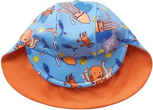 Mitac , Cappellino Nuoto Sole Reversibile, Protezione UPF40+, Pattuglia d'onda, (1-3 anni)