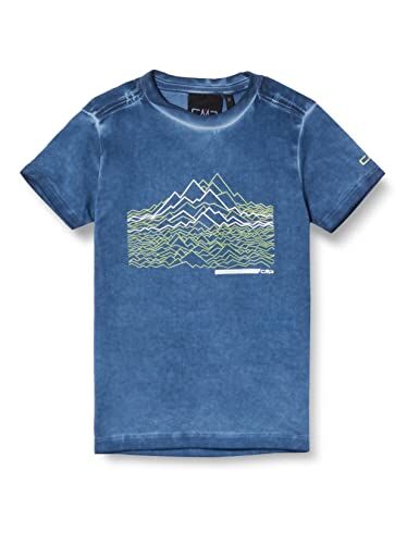 CMP T-shirt Elasticizzata In Jersey Da Bambini, Maglietta Unisex Bambini e ragazzi, Blu (Dusty Blue), 116