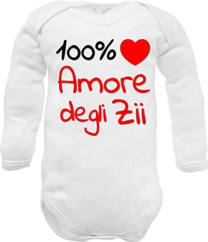 corredino neonato body neonato manica lunga caldo cotone 100% amore degli Zii (wccml 06: 6-9 mesi)