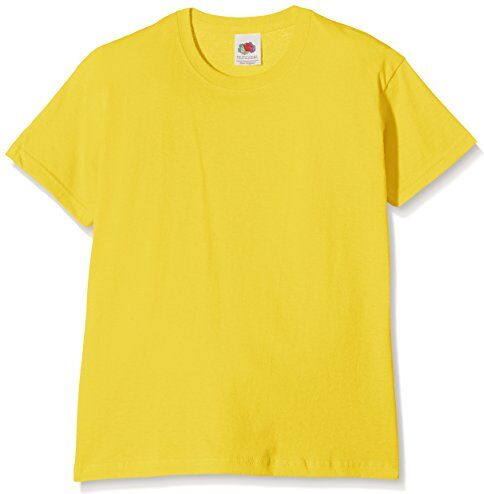 Fruit of the Loom Original T. Maglietta, Giallo (Yellow), 7-8 Anni (Taglia Produttore: 128 cm) Bambini e Ragazzi-Bambine e Ragazze