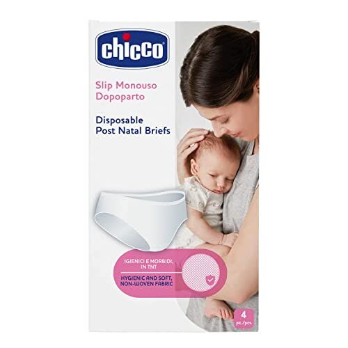 Chicco Slip Monouso Dopoparto in Tessuto Non Tessuto, Beige, 4 confezioni