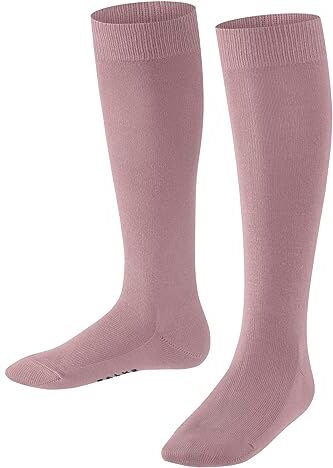 Falke Family K KH cotone sostenibile al ginocchio tinta unita 1 paio, Calzini lunghi Unisex Bambini, Rosso (Brick 8770) nuovo ecologico, 31-34