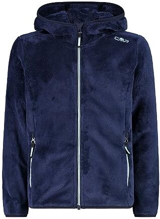 CMP Giacca in pile da bambini con cappuccio fisso, B.Blue-Anice, 140