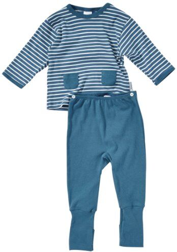 Schiesser Baby  Pigiama a due pezzi lungo, bambino, Blu (Blau (811-petrol)), 68 (5 mesi)