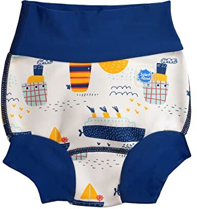 Splash About Happy Nappy Pannolino da Nuoto Riutilizzabile, Tug Boats, 6-12 Mesi