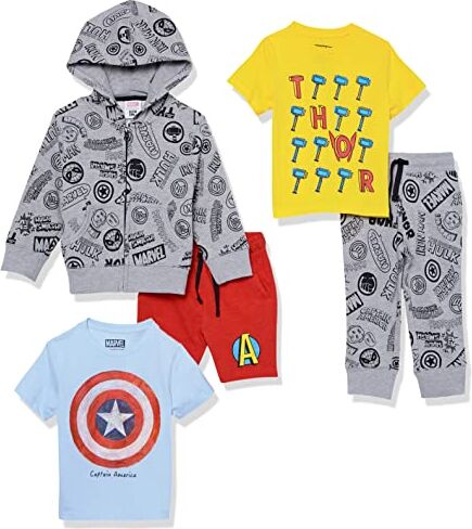 Amazon Essentials Disney   Marvel   Star Wars Completi (in precedenza Spotted Zebra) Bambini e Ragazzi, Pacco da 5, Icone Marvel, 6-7 Anni