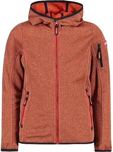 CMP Giacca in Knit-Tech da bambini con cappuccio fisso, Campari-Lighter, 152