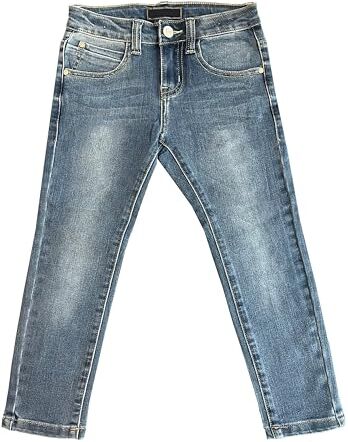 TMK Jeans Lunghi per Bambini, Pantalone Jeans da Ragazzi in Vita Elasticizzata, Pantaloni Denim Blu Junior Bambine Ragazze (cod. 2300) (6 Anni, Jeans-2356)