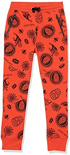 Amazon Essentials Disney   Marvel   Star Wars Pantaloni da Jogging Felpati con Tasca con Cerniera (In precedenza Spotted Zebra) Bambini e ragazzi, Marvel Spiderman, 8 anni