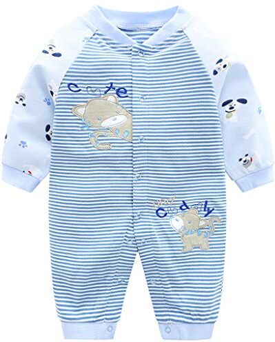 Minizone Neonato Ragazze Ragazzi Pagliaccetto in Cotone Bambino Pigiama Tutina Fumetto Outfits, 0-3 Mesi