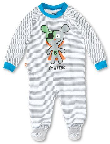 Sanetta -Pigiama Completo Bimba 0-24 Opaco Blau (5779 River Blue) 2 Mesi