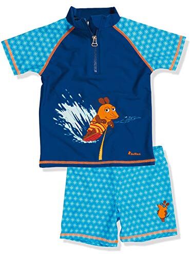 Playshoes Set da bagno con protezione UV, Maglietta da bagno in due pezzi, pantaloncini da bagno, costumi da bagno Unisex Bambini e ragazzi, Il topo, 86/92