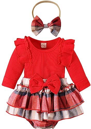 MAHUAOYIXI 2 Pezzi Elegante Tuta Bimba Tutine Neonato Femmina Pagliaccetto Estivo Vestito Abito in Pizzo Floreale Principessa Tutu Bodysuit Tulle Battesimo Jumpsuit + Fascia Bowknot Bambino (S1 , 18-24 Months )