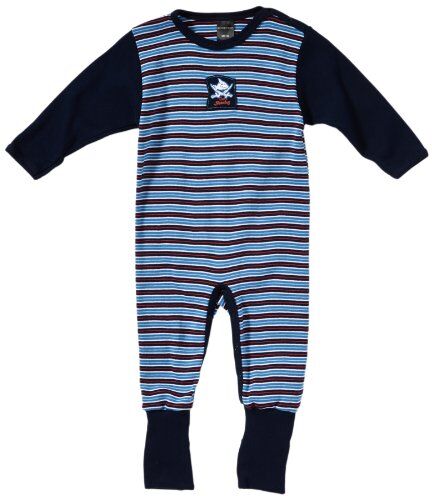 Schiesser Baby  Pigiama intero lungo, bambino, Blu (Blau (803-dunkelblau)), 62 (3 mesi)