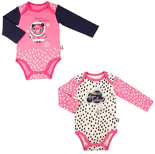 Petit Béguin Set di 2 body Bambino Ragazza Maniche Lunghe Loveliness – Taglia – 24 mesi (92 cm)