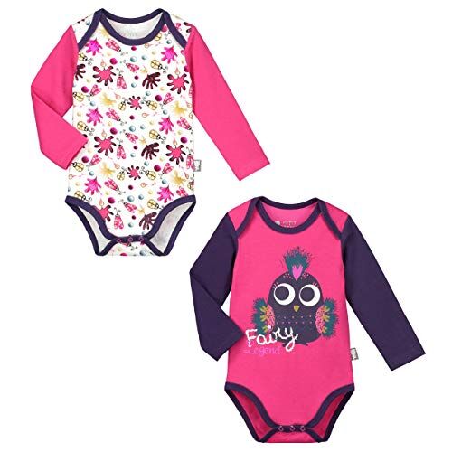 Petit Béguin Set di 2 body a maniche lunghe Bambino Ragazza fairytails – Taglia – 3 mesi (62 cm)