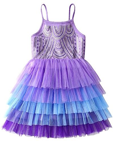 VIKITA Vestito Cotone Stampa Principessa Tulle Tutu Festa di Compleanno Abito Bambina Sh2305 2-3 Anni