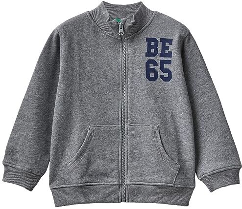 United Colors Of Benetton Giacca M/L , Maglia di Tuta Bambini e ragazzi, Grigio Melange Scuro 507, 90