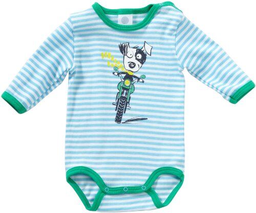 Sanetta Body a righe a maniche corte, bambino, Blu (Blau (10)), 68