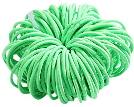 Mashaouyo 100 pezzi da 3 cm in nylon nylon e nylon per capelli da bambina, colore verde, taglia unica