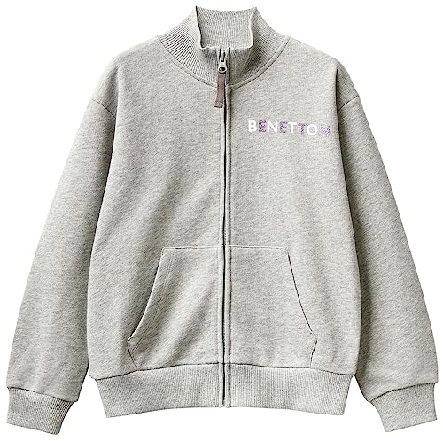 United Colors Of Benetton Giacca M/L , Maglia di Tuta Bambine e ragazze, Grigio Melange Medio 501, L