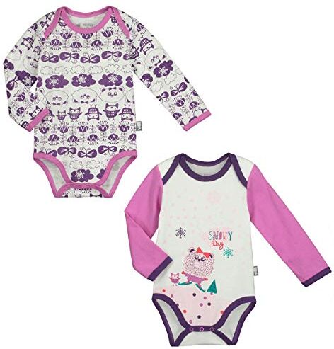 Petit Béguin Set di 2 body a maniche lunghe Bambino Ragazza snowyday – dimensioni – 12 mesi (80 cm)